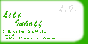 lili inhoff business card